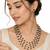 Black freshwater pearl & citrine bead multi-strand necklace set with stud earrings.
