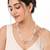 Double strand pearl necklace set with gold-tone spacers includes stud earrings, multi-colour pearls, oval & round beads.