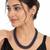 Black pearl double strand necklace and stud earrings set double strand design, stud earrings included.