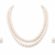 Freshwater pearl double strand necklace and earrings set double strand, drop earrings included, white pearl.
