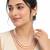 Freshwater pearl necklace set with stud earrings, multi-colour double strand, rice-shaped pearls, velvet gift box.