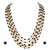 Black freshwater pearl & citrine bead multi-strand necklace set with stud earrings.