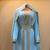 Elegant Ferozi Blue Moroccan Islamic Wedding Kaftan with Gold Embroidery & Designer Belt