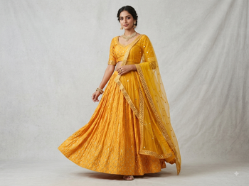  light weight ehanga chunni dress  1