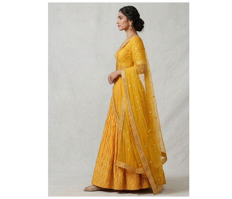  light weight ehanga chunni dress  2