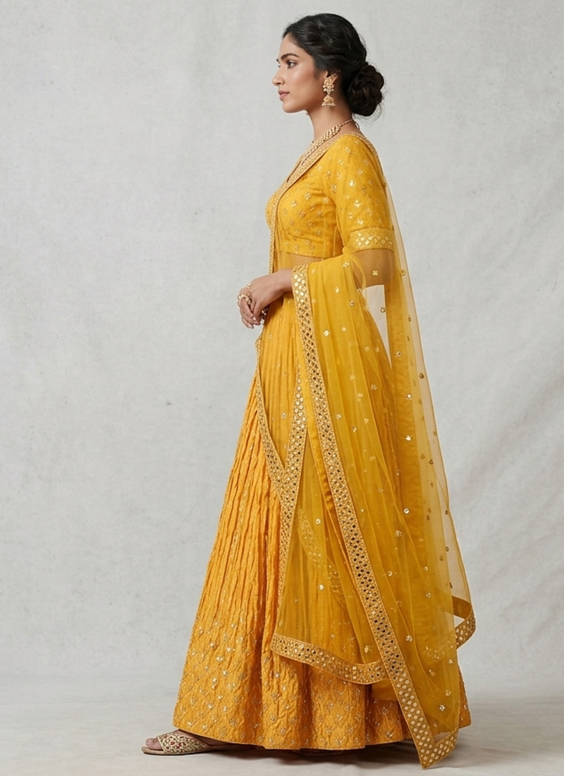  light weight ehanga chunni dress 