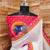 White blue soft georgette saree with durga pooja digital print & blouse