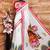 White pink soft durga pooja digital printed georgette saree