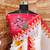 White red color durga pooja digital printed georgette saree