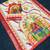 White red linen cotton durga maa digital print saree