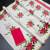 White and pink flower printed linen cotton sarees with un-stitched blouse