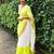 White lemon linen cotton saree with gold zari border