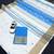 White sky blue digital printed linen cotton saree