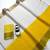 White yellow digital printed linen cotton saree