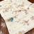 Light chiku floral printed linen cotton saree