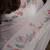 White floral printed linen cotton saree