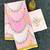 Pink floral printed linen cotton saree