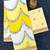 Yellow floral printed linen cotton saree