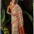 Light chiku pink linen cotton digital printed saree