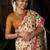 Light chiku pink linen cotton digital printed saree