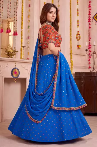Grey  Function Wear Lehenga Choli