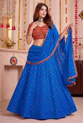 Grey  Function Wear Lehenga Choli 4