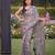 Women's luxury printed satin saree with unstitched banglory silk blend blouse piece