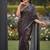 Women's luxury printed satin saree with unstitched banglory silk blend blouse piece