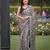 Women's luxury printed satin saree with unstitched banglory silk blend blouse piece