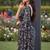 Women's luxury printed satin saree with unstitched banglory silk blend blouse piece