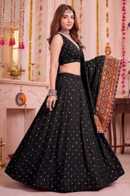 Brown  Function Wear Lehenga Choli 2