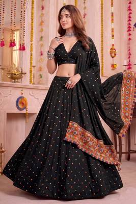 Brown  Function Wear Lehenga Choli 4