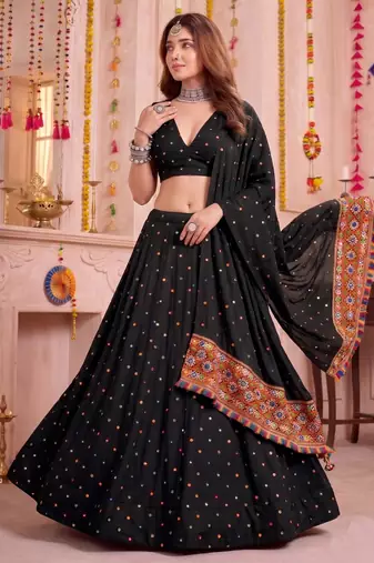 Brown  Function Wear Lehenga Choli