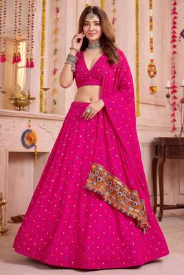 Gold  Function Wear Lehenga Choli 3