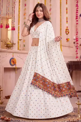 Off-White  Function Wear Lehenga Choli