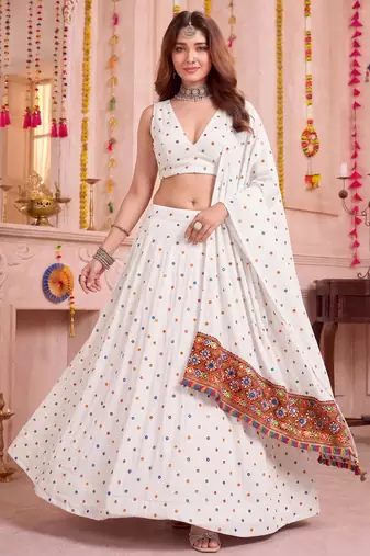 Off-White  Function Wear Lehenga Choli