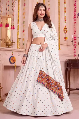 Off-White  Function Wear Lehenga Choli
