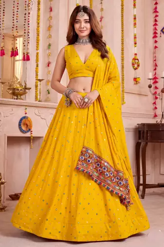 Navy-Blue  Function Wear Lehenga Choli