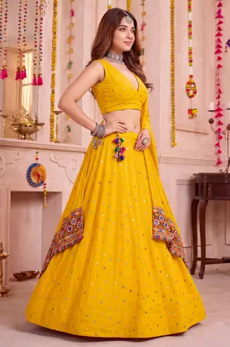 Navy-Blue  Function Wear Lehenga Choli