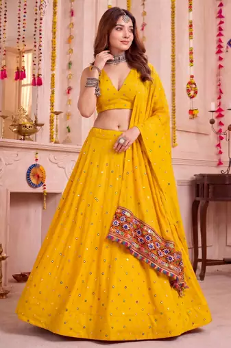Navy-Blue  Function Wear Lehenga Choli