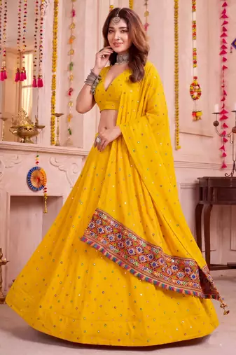Navy-Blue  Function Wear Lehenga Choli