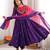 trendy roman silk embroidery sequence and mirror work purple readymade ethnic gown