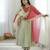 trendy roman silk blend  embroidery sequence and mirror work pista readymade ethnic gown