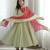 trendy roman silk blend  embroidery sequence and mirror work pista readymade ethnic gown