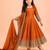 Heavy fendy silk embroidery and sequnce work orange readymade salwar suit