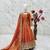 Heavy fendy silk embroidery and sequnce work orange readymade salwar suit