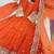 Heavy fendy silk embroidery and sequnce work orange readymade salwar suit