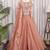 Peach salsa silk blend embroidered sharara set for wedding
