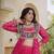 navratri cotton lehenga choli -bandhani print kurti with kutchi patchwork & flair - free size