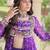 navratri cotton lehenga choli -bandhani print kurti with kutchi patchwork & flair - free size